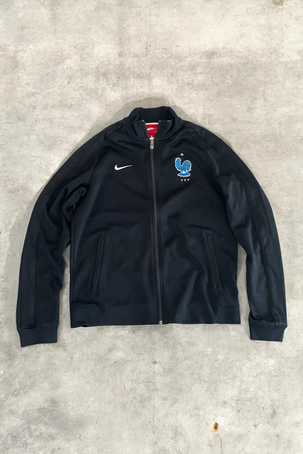 Nike Frankreich Trainingsjacke Schwarz FFF Track Jacket Vintage Style Größe M